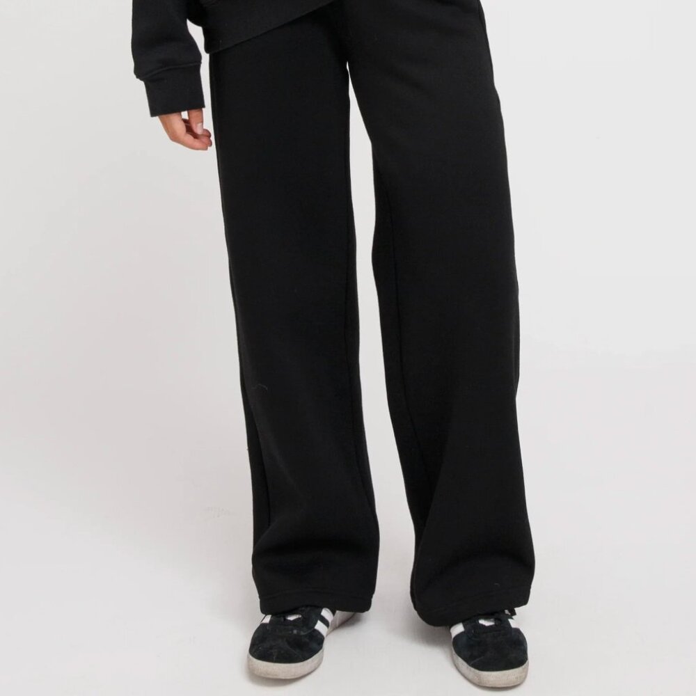 Brunette The Label Straight Leg Black Joggers | NWT